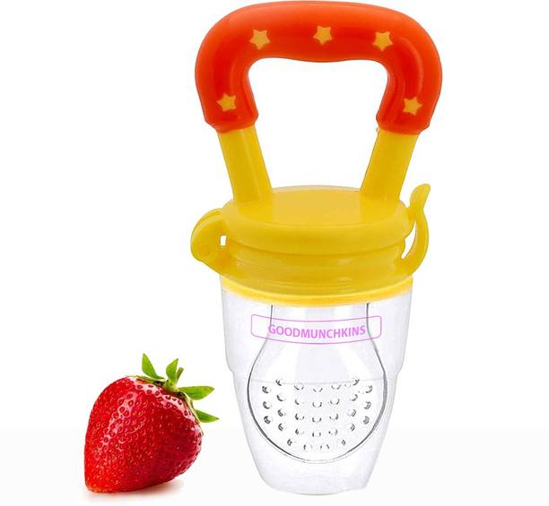 Goodmunchkins Medium Fresh Food Nibbler Fruit Feeder Silicon Nipple Pacifier Color Yellow Pack of 1 Feeder