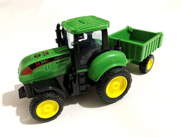 Skstore Farm Tractor Truck with Trolley, Friction Power Toy Trucks for 3+ Years Old Boys, Girls, Kids Toy