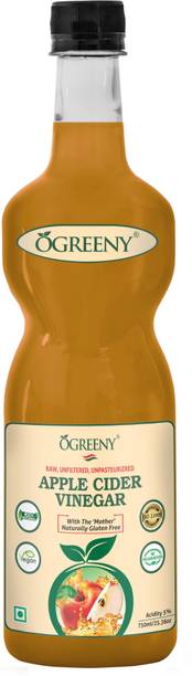 OGREENY Apple Cider Vinegar With Mother, Raw, Unfiltered & Undiluted Vinegar