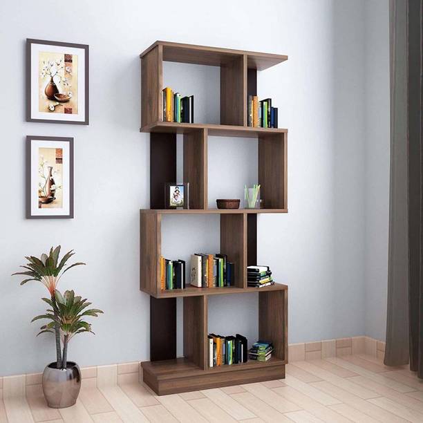 Tanishq Arts Zig Zag Engineered Wood Open Book Shelf
