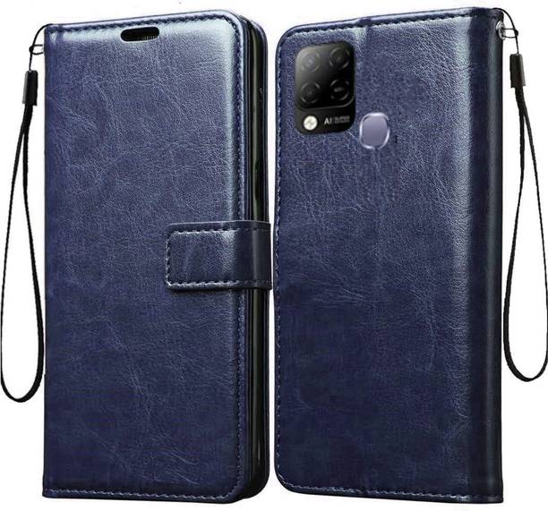 TINGTONG Flip Cover for Infinix Hot 10S