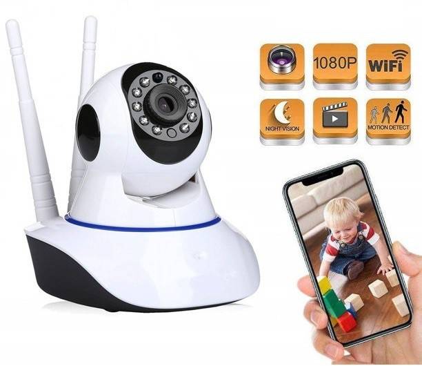 SIOVS HD Clear Focus Security CCTV WiFi 360° Camera with Dark Nigh Light Vision, 2 Way Audio, Dual Antenna Network Remote Control View Security Camera