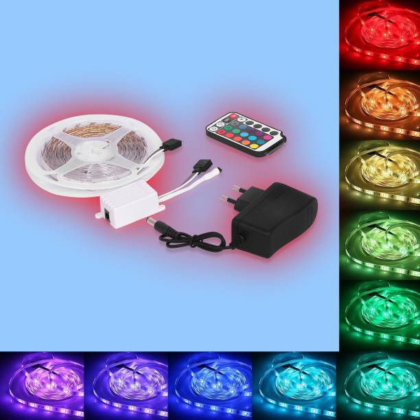 LACT ENTERPRISE LACT 5 MITER LED STRIP WITH IR 24 KEY REMOTE MULTICOLOR Chain Copper Light Hanging Chain Rod