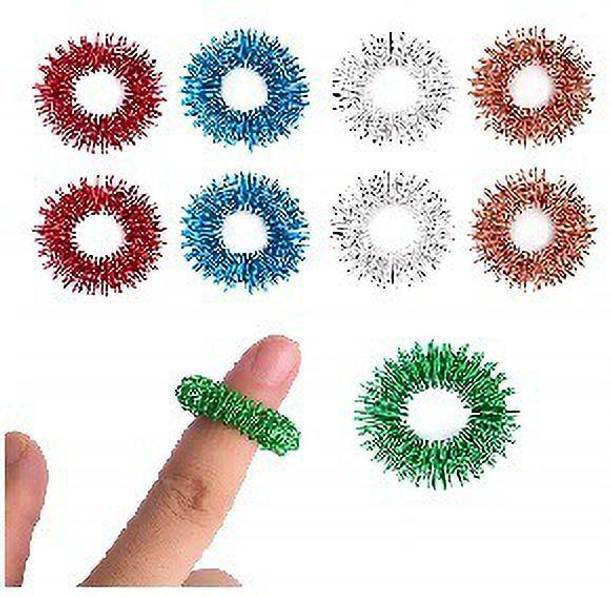 Acupunx ACS10 Acupressure Sujok Finger Ring Set (Pack Of 10) Cool Hand Massager