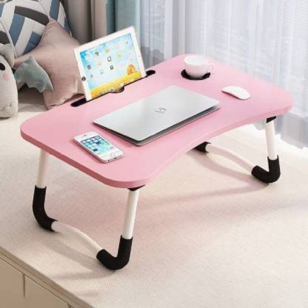 RADHE SALES Foldable Wooden Laptop Desk for Bed Wood Portable Laptop Table