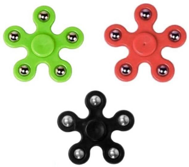 MON N MOL TOY Fidget Spinner Anti Anxiety, High Quality Stress Reliever With 5 Sides Steel Balls (PACK OF 3)