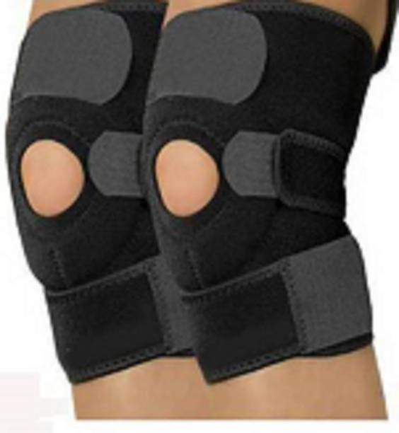 domnikyas Hinged Open Patella Stabilizer Knee Brace for Arthritis, Pain Relief [Pair] Knee Support
