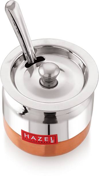 HAZEL Ghee Pot Copper bottom Premium - Large - Anarkali S3  - 300 ml स्टील ग्रोसरी कंटेनर