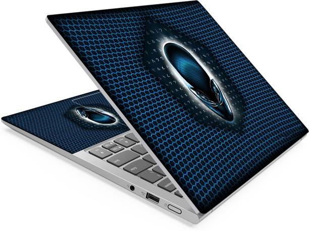 Anweshas Alienware Blue Net Full Panel Laptop Skins Upto 15.6 inch - No Residue, Bubble Free - Removable HD Quality Printed Vinyl/Sticker/Cover Self Adhesive Vinyl Laptop Decal 15.6