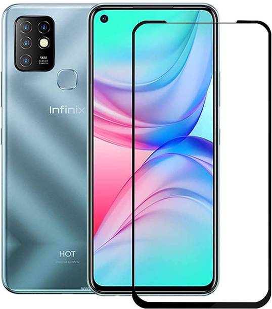 EITANSHA CREATION Edge To Edge Tempered Glass for Infinix Hot 10, Infinix Hot 12