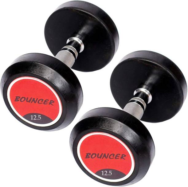 vnh Pair of 12.5Kg Rubber Coated Bouncer (12.5Kg X 2) Fixed Weight Dumbbell