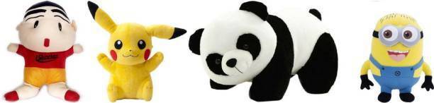 KPN Soft Lovable Hugable For Shinchan,Minion,Pikachu And Panda Soft Toys For Kids Toys Bithday Gift - 30cm (Multicolor)  - 30 cm