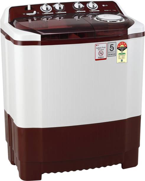 LG 7.5 kg with Roller Jet Pulsator + Soak Semi Automatic Top Load Washing Machine Red, White