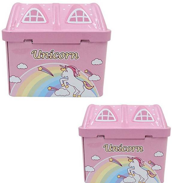 Pancikaa Unicorn Metal House Design ( Pack of 2 Piggy Bank) Unicorn Piggy Bank Unicorn Piggy Bank for Girls with Lock Unicorn Piggy Bank for Girls Stylish Money Bank Coin Bank (Multicolor) Coin Bank