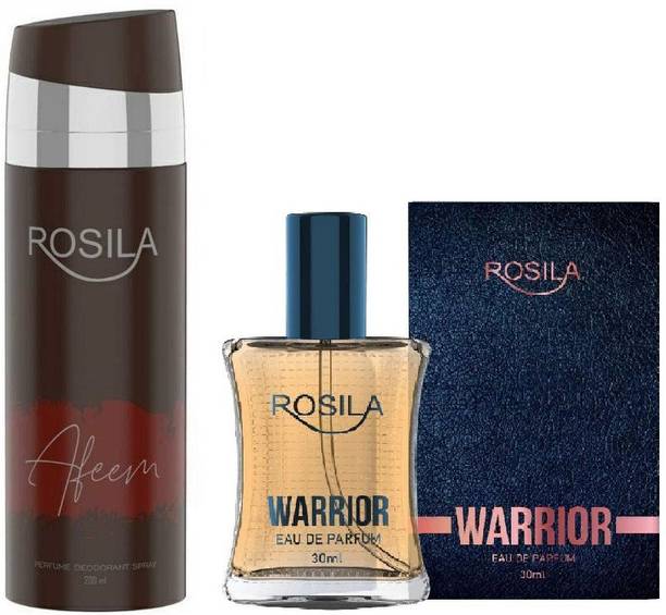 Rosila Afeem Perfume Deodorant Body Spray 200ml(Toxic Free Deo) With Warrior Perfume 30ml (Eau De Parfum) Luxury Scent Long Lasting Fragrance | Ideal Gift for Men & Women
