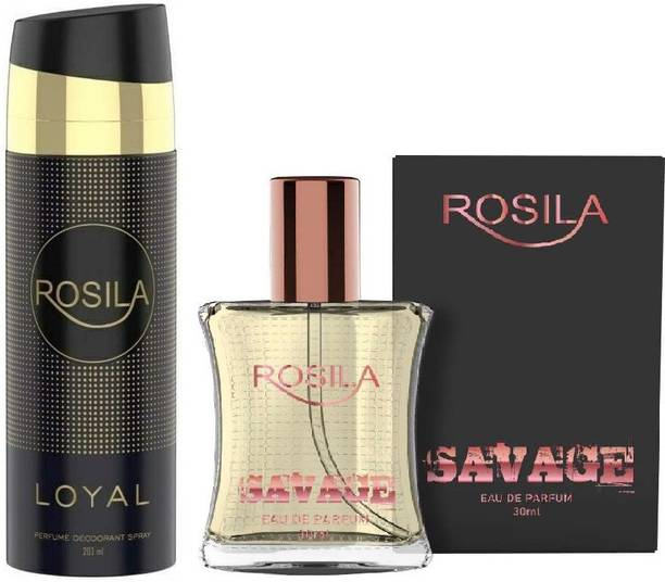 Rosila Loyal Perfume Deodorant Body Spray 200ml(Toxic Free Deo) With Savage Perfume 30ml (Eau De Parfum) Luxury Scent Long Lasting Fragrance | Ideal Gift for Men & Women