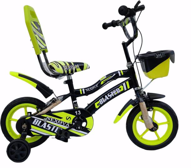 NEXOVA 12 T BLASTER (PVC) BLACK-GREEN FOR 2 TO 4 YEAR KIDS 14 T (inch) BMX Cycle