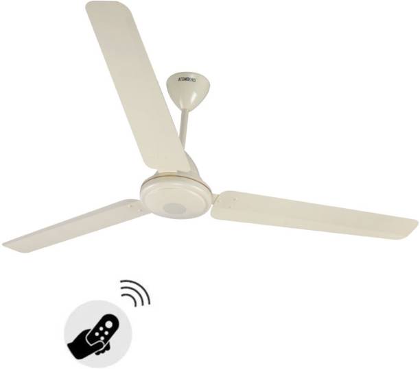 Atomberg Efficio Ceiling Fan 1400mm Ivory 5 Star 1400 mm BLDC Motor with Remote 3 Blade Ceiling Fan