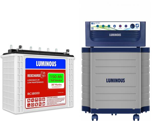 LUMINOUS Eco Volt Neo 850_RC 18000 Battery_Trolley Tubular Inverter Battery