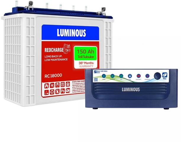 LUMINOUS Eco Volt Neo 850_RC 18000 Tubular Inverter Battery