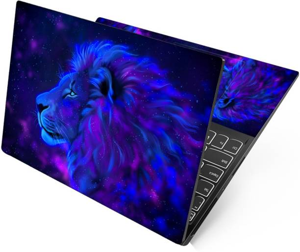 Techfit HD Printed Easy to Install Full Panel Laptop Skin/Sticker/Stretchable Vinyl/Cover for all Size Laptops upto 15.6 inch No Residue, Bubble Free - Galaxy Lion Vinyl Laptop Decal 15.6