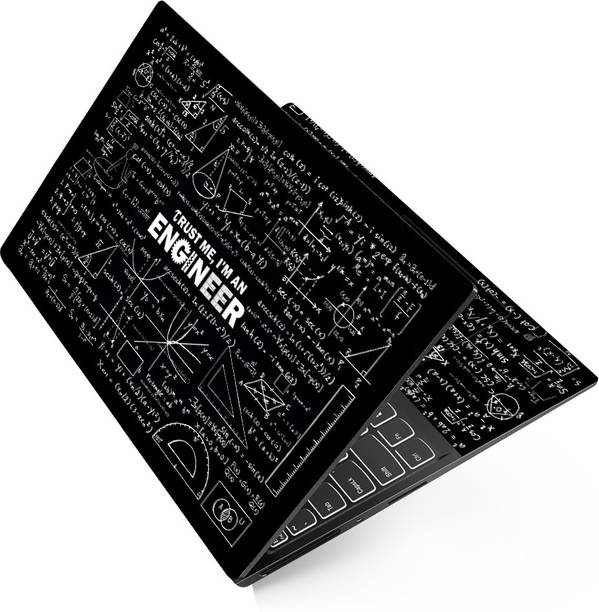 Techfit HD Printed Easy to Install Full Panel Laptop Skin/Sticker/Stretchable Vinyl/Cover for all Size Laptops upto 15.6 inch No Residue, Bubble Free - Trust Me I Am Engineer Formula Vinyl Laptop Decal 15.6