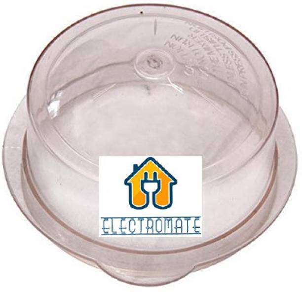 electromate Small Jar Lid (400 ml) Mixer Grinder Lid with Rubber Gasket for Mixer Grinder Jars ( Clear, Diameter: 9.2 cm) Mixer Jar Lid