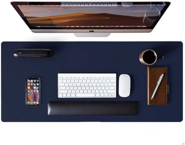 Dhruv Mart Leather Desk Pad Protector,Mouse Pad,Office Desk Mat, Non-Slip PU Leather Desk Blotter,Laptop Desk Pad,Waterproof Desk Writing Pad for Office and Home 80 X 40 CM Mousepad