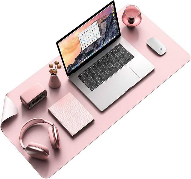 Dhruv Mart Leather Desk Pad Protector,Mouse Pad,Office Desk Mat, Non-Slip PU Leather Desk Blotter,Laptop Desk Pad,Waterproof Desk Writing Pad for Office and Home 80 X 40 CM Non Slip Base Mousepad
