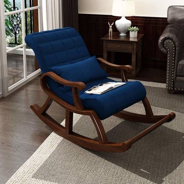 MS Creation Center Solid Wood 1 Seater Rocking Chairs