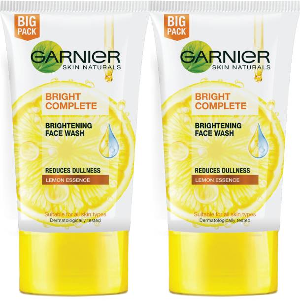 GARNIER Bright Complete VITAMIN C Facewash, 150g (Pack of 2) Face Wash