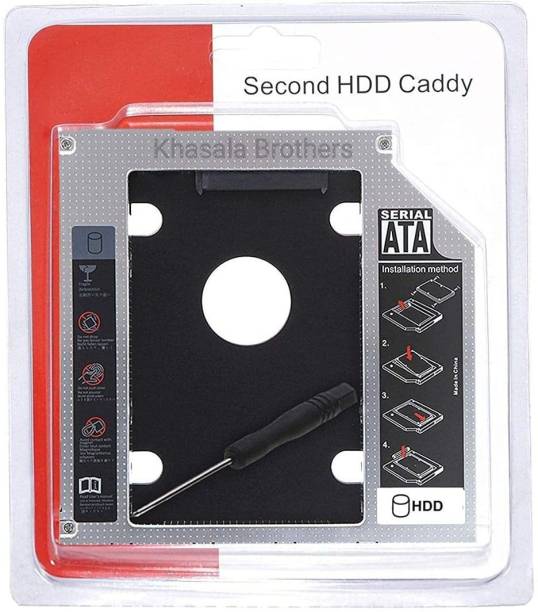 ARSit 9.5mm Universal 2nd Hard Drive Bay Caddy For CD/DVD-ROM, Laptop 2.5 inch Internal Hard Drive Enclosure/HDD Caddy (For Serial ATA/Universal 2.5" HDD/SSD, Silver External DVD Writer (Silver) External DVD Writer