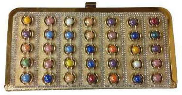 Party, Casual Gold  Clutch  - Mini Price in India