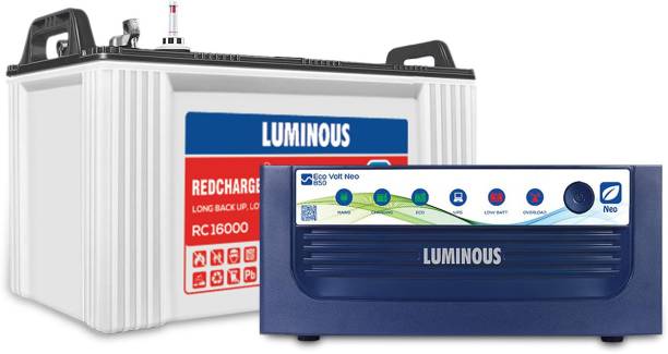 LUMINOUS Eco Volt Neo 850 Inverter_RC 16000 Tubular Inverter Battery