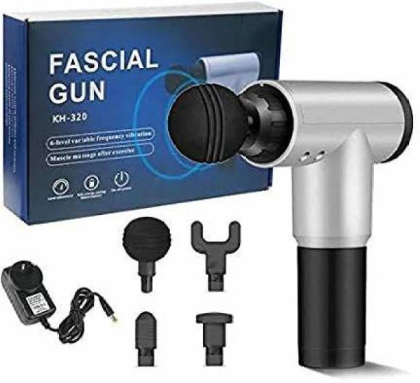 SERCUI Latest Facial Gun N-50 Rechargeable KH-320 Handheld Muscle Massagers Fitness Vibration Body Care I Deep Muscle Massager Facial Massage Gun Physiotherapy Device Handheld Pain Relief Massager with 4 Massage Head Fascial Gun. Massager