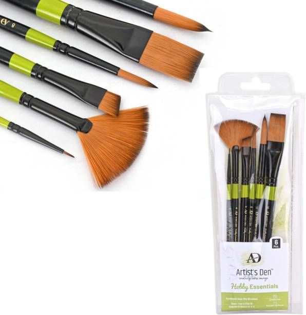 Artist's Den Hobby Essential Set of 6 Mix Brushes