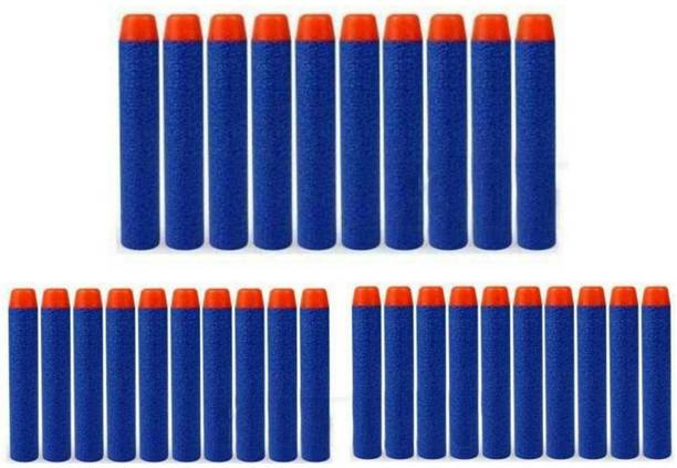 mechdel Plastic Foam Toy Bullet Dart Bullets for Nerf N-Strike Elite Guns, Blue (30) Darts & Plastic Bullets