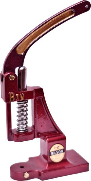 Rilson Gold Cast Iron Fabric Button Making/Pressing Machine with 2 Steel Dyes