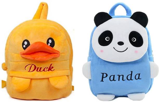 Zoi Panda & Duck Soft Toy School Bags for Kids Plush Bag Plush Bag