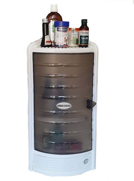 URBAN CHOICE corner shelf cabinet for multipurpose items storage Plastic Wall Shelf