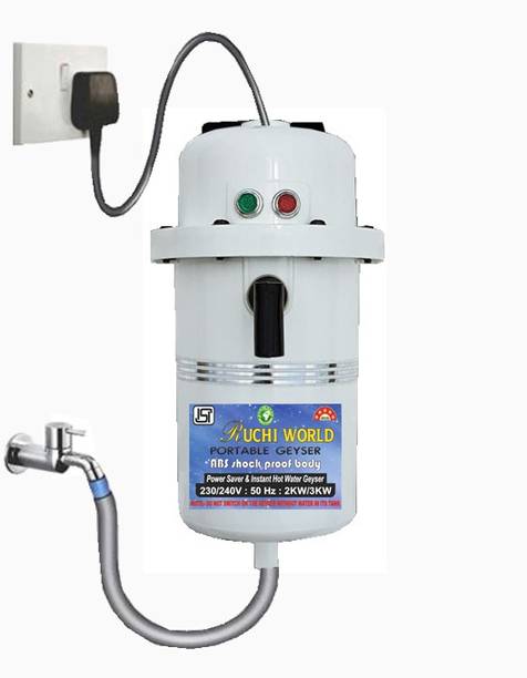 Ruchi World 1 L Instant Water Geyser (Instant portable water heater geyser for use home, White)