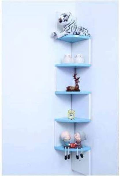 STRONG GALLERY Wall shelf Zigzag Corner Wall Mount Shelf Unit/Racks and Shelves MDF (Medium Density Fiber) Wall Shelf