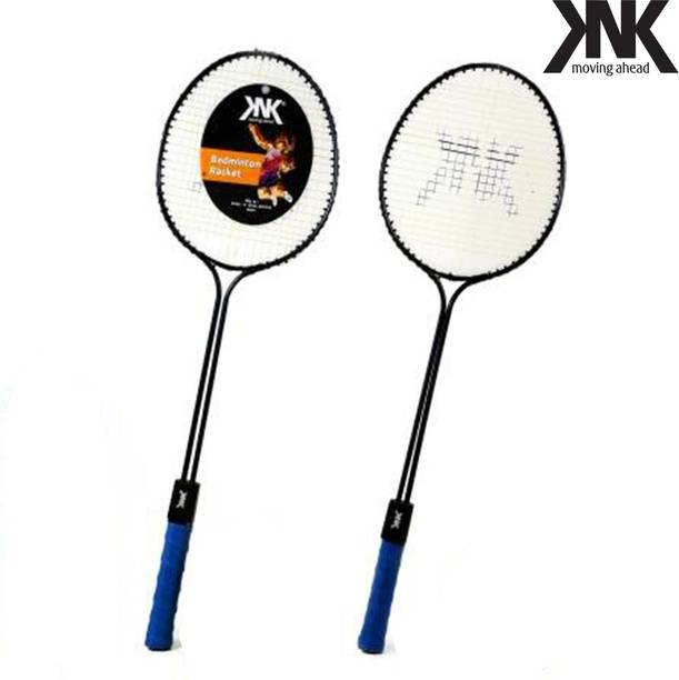 KNK Double Shaft Badminton Racquet Set Of 2 Piece बहुरंगी स्ट्रंग बैडमिंटन रैकेट