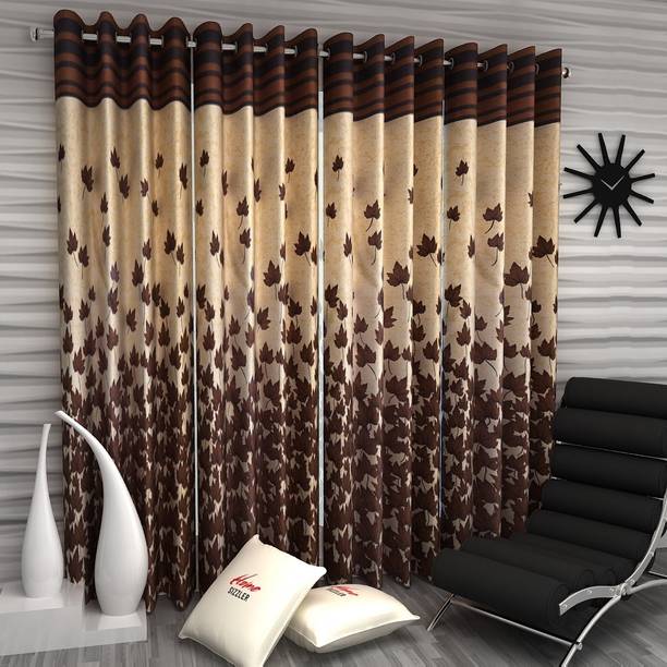 Home Sizzler 152 cm (5 ft) Polyester Semi Transparent Window Curtain (Pack Of 4)