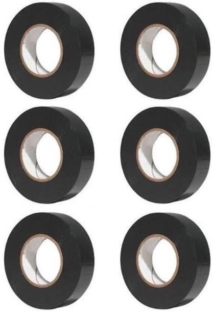 amcon Plastic Polymer Tape 0.125 mm X 18 mm 8 Meter PVC Electrical Insulation Tape(Pack of 6)