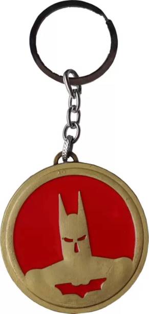 RVM Toys Batman Keychain Metal Red Golden Key Chain for Car Bike Men Women Key Ring Key Chain