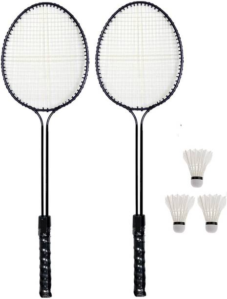 SE Badminton Kit 2 Racquets With 3 Feather shuttle Badminton Kit