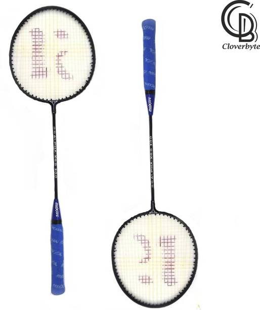 CLOVERBYTE Single Shaft Badminton Kit Set of 2 Badminton Multicolor Strung Badminton Racquet