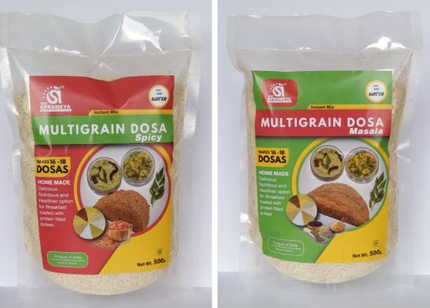 Sri Aprameya Food Products Multigrain Dosa Mix Combo Spicy and Masala 1000 g