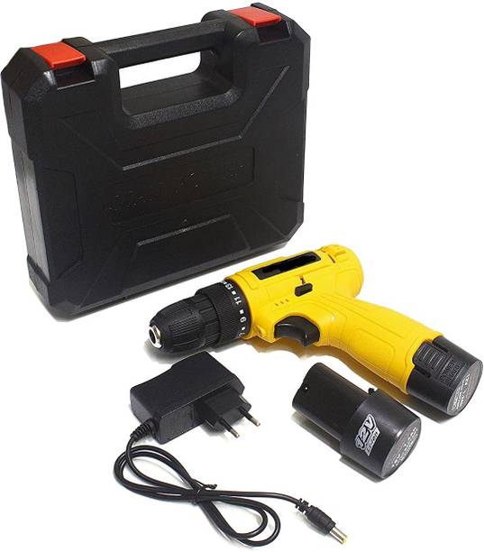 XDLB XDLB_d950j Wireless screwdriver drill machine 10mm keyless chuck with two speed reverse forward variable speed 25 torque setting wireless 12v screw gun for multipurpose use - Color as per availability 12v drill screw gun (10 mm - 12v-1350Rpm - Multicolor) Collated Screw Gun
